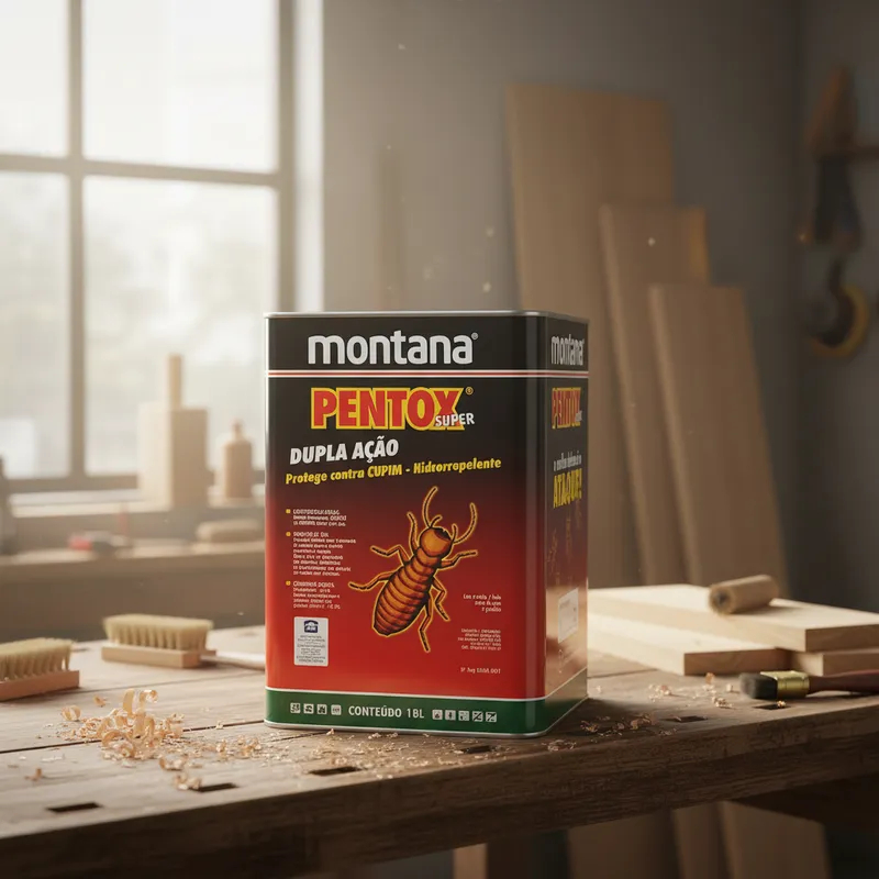 Protetor Para Madeira Pentox Cupim Incolor e Marrom 18 Litros Montana