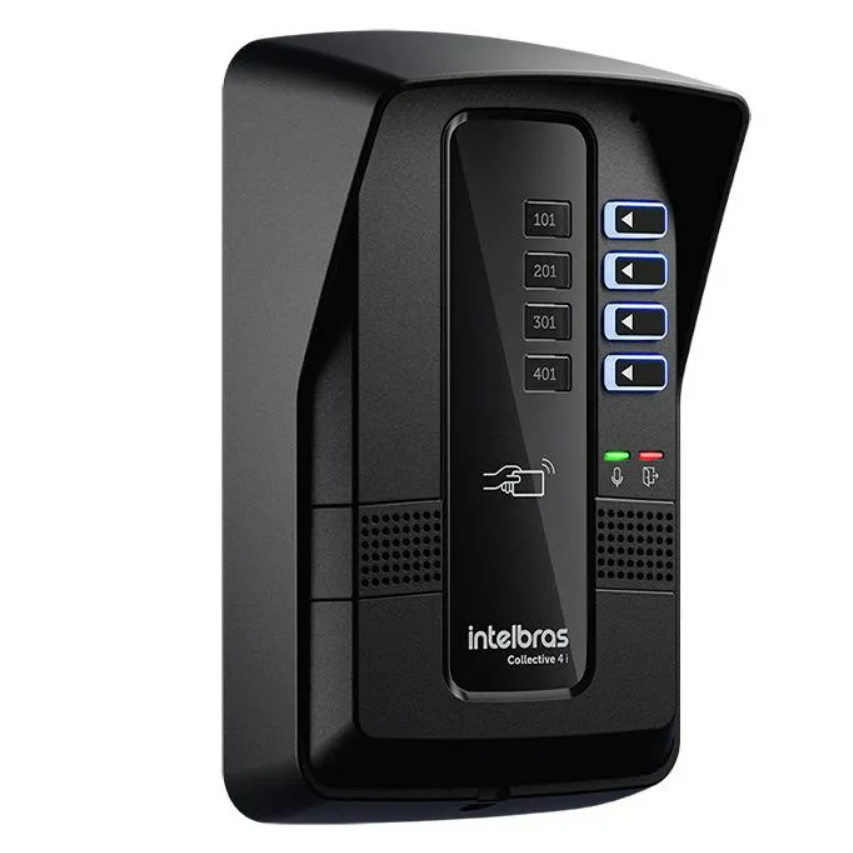 Central de Interfonia Collective 4i Intelbras Interligável 4 Pontos c/ Controlador de Acesso RFID