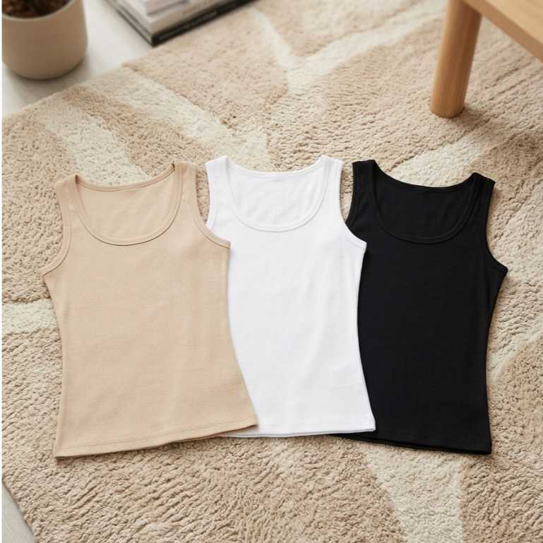 KIT 3 Regata Feminina Modeladora Suplex Confortavel Blusa Leve, Macia e Ajuste Perfeito ao Corpo em Oferta na Shopee