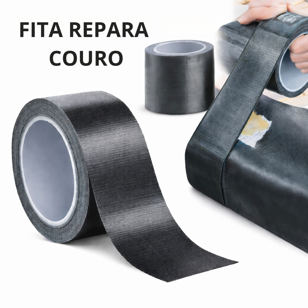 Kit De Reparo De Couro Fita Adesiva Preta Para Móveis , Sofás , Assentos De Carros , Cadeiras De Escritório , Vinil ZEM