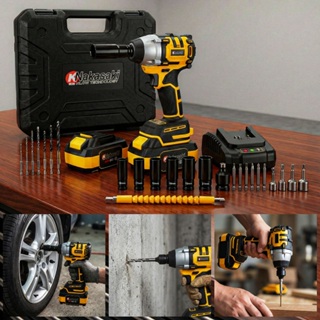 Chave de Impacto Parafusadeira Sem Fio Brushless 48v 2 Baterias 620Nm Nakasaki em Oferta na Shopee