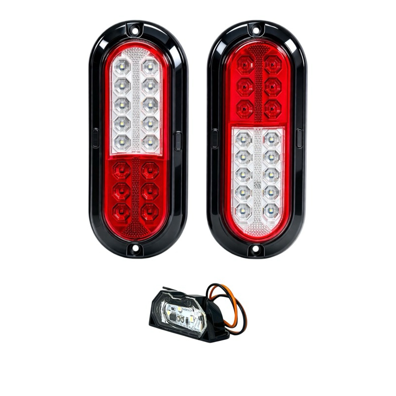 Lanterna Marte Blindada Com Ré Carretinha Reboque Original Outliers + Placa LED