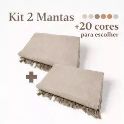 Kit 2 Mantas Sofá Gigante Luxuosa 2.10x1.20 Decorativa Casa Nova Elegante