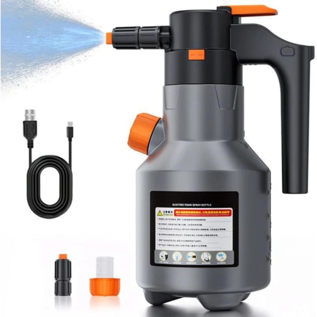 2L Pulverizador de Compressão Elétricol Snow Foam Limpeza Interna Externa Automotivo Recarregável Por USB