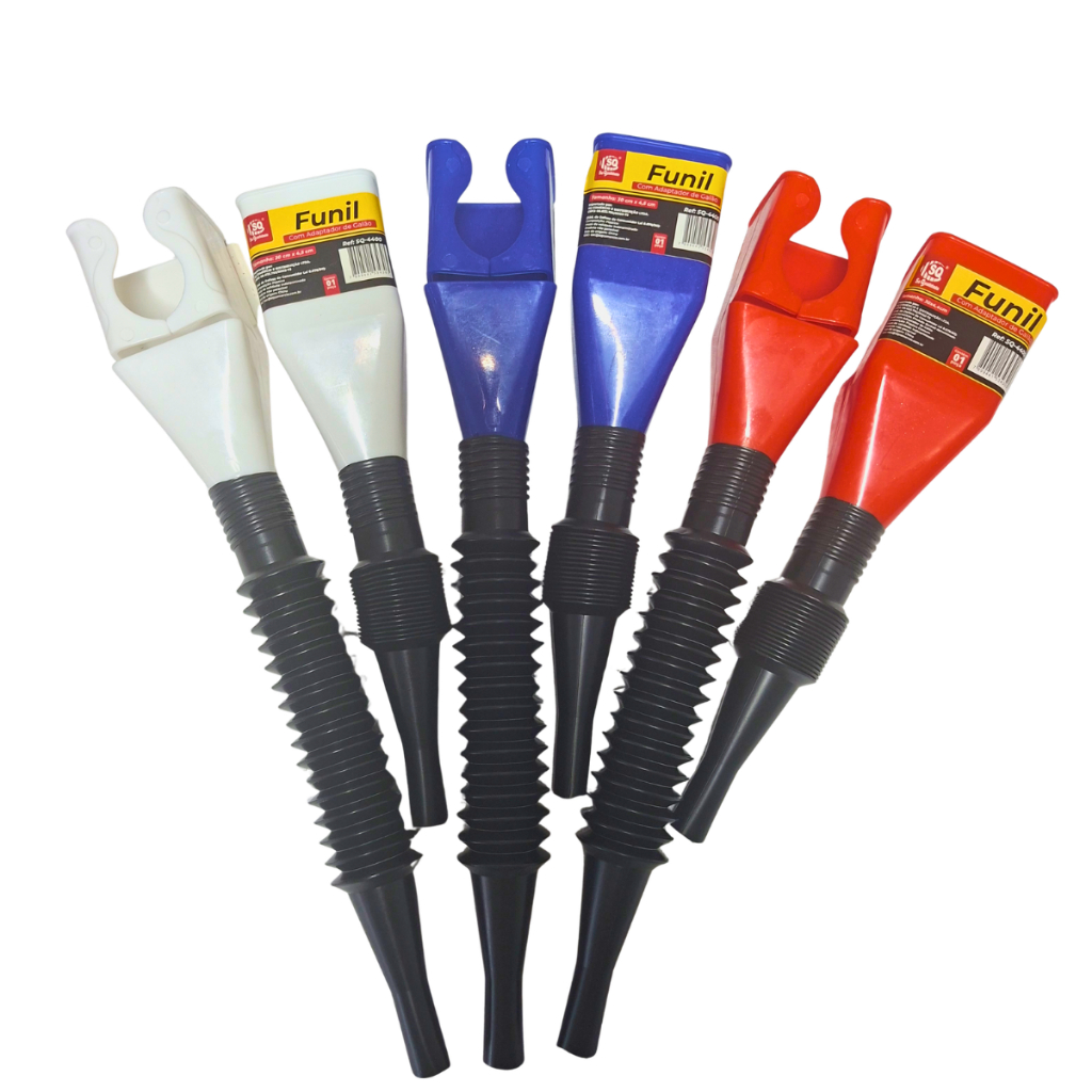 Funil Flexível Universal para Galão – Adaptador de Óleo e Combustível com Bico Alongado