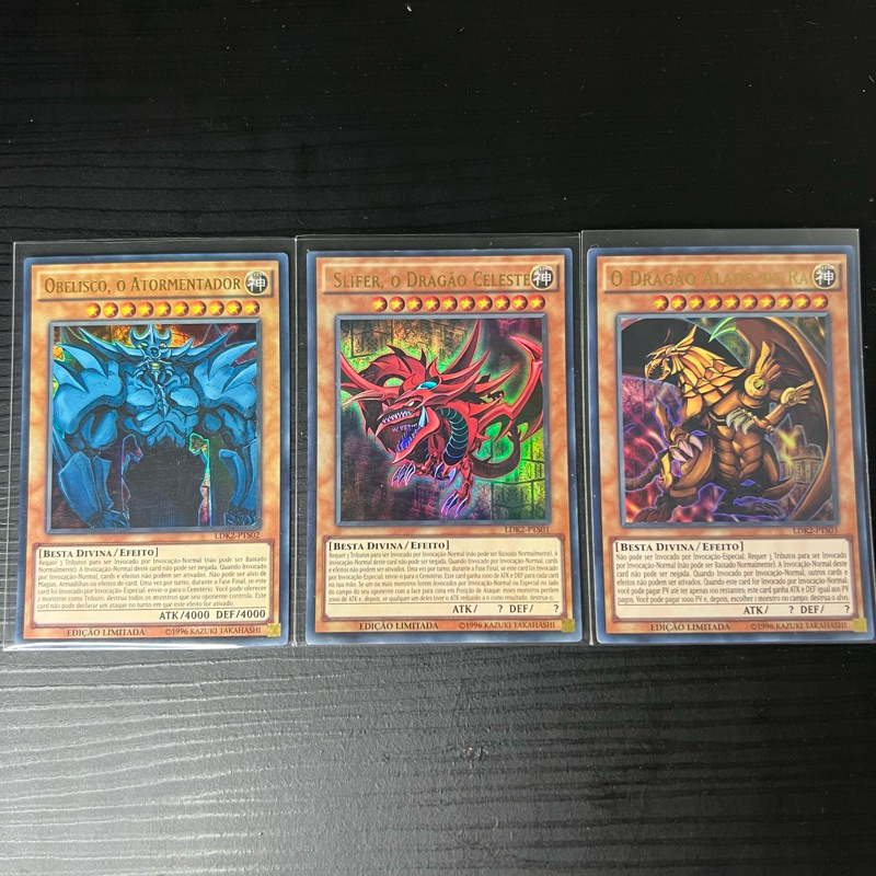 Yugioh Set 3 Deuses Egípcios Ultra Raro Edição Limitada Original