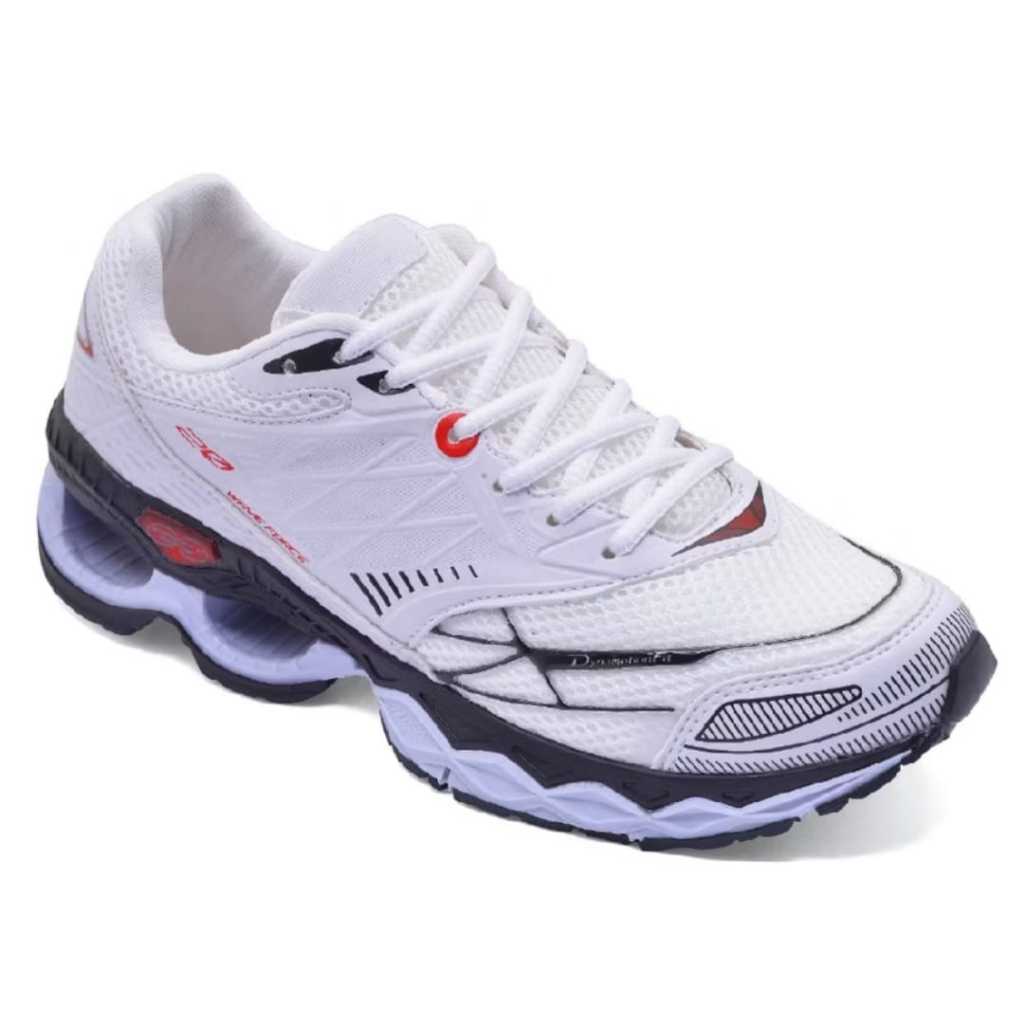 Tenis branco unissex leve e confortavel amotercimento funcional