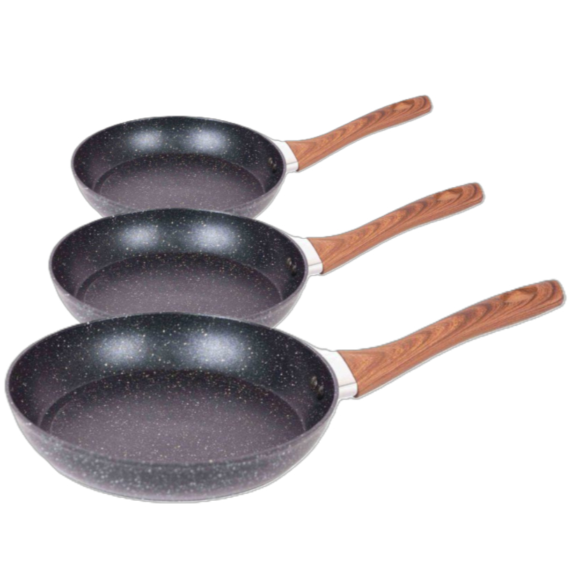 ✨Kit 3 Frigideiras Alumínio Antiaderente 28cma18cm Alta Qualidade Não Gruda Gás Elétrico Indução