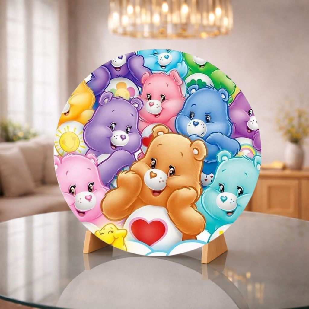Capa De Painel Redondo Ursinho Carinho Decoração De Mesa 50x50 Sublimado Com Elastico em Oferta na Shopee