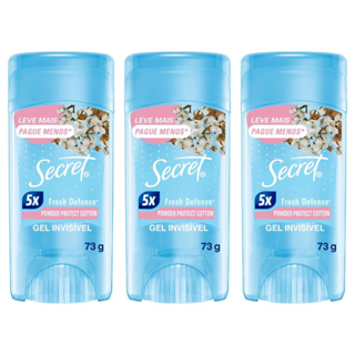 Kit 03un Desodorante Antitranspirante em Gel Secret 73g em Oferta na Shopee