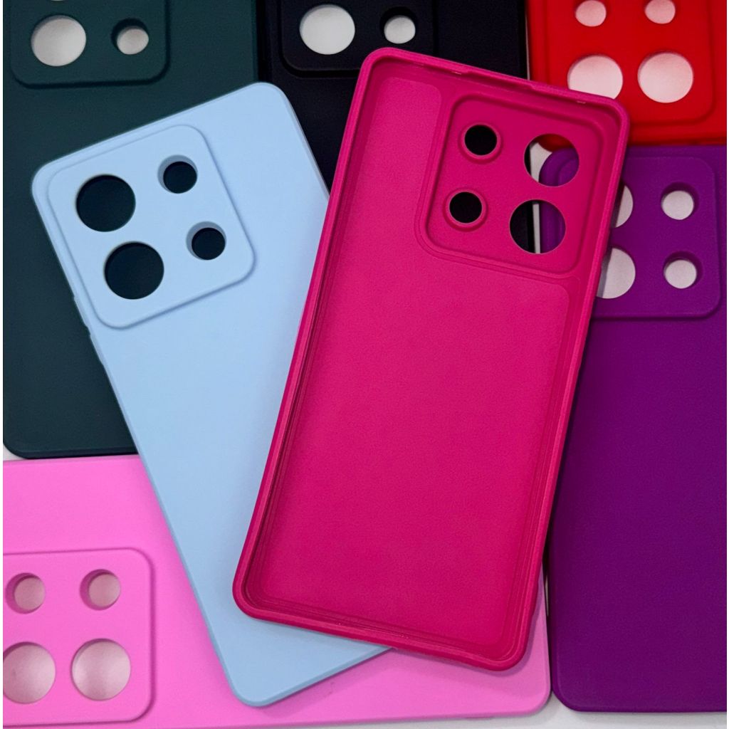 Capa de Celular para Xiaomi Redmi Note 13 Silicone Com Proteção de Câmera Interior Aveludado Macia