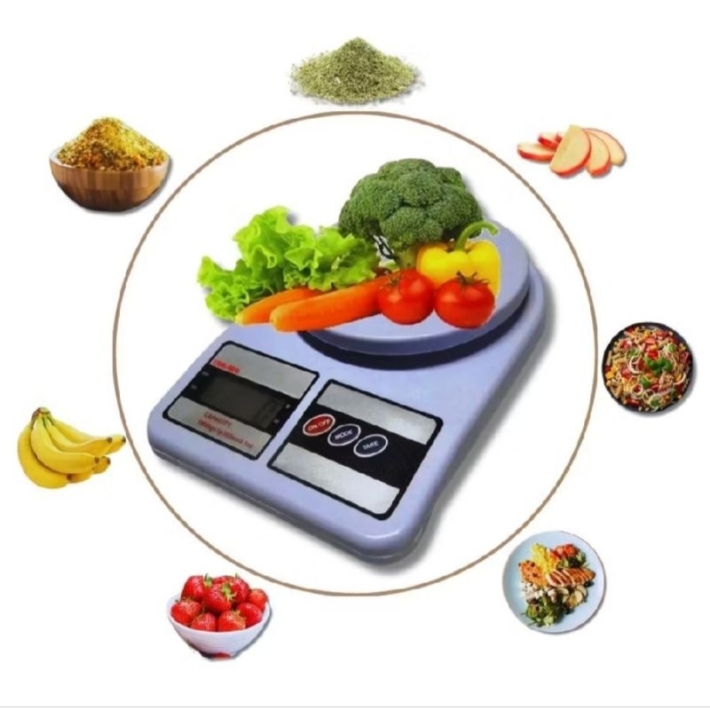 Balança Digital Cozinha Sf-400 Alta Precisão Função Tara  Portátil Confeitaria Fitness 10..kl Sf-400