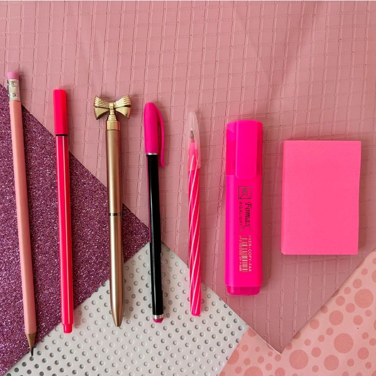 Kit Papelaria Kawaii na Cor Rosa 7 Itens 🩷 Papelaria Cor Rosa🩷 Papelaria Fofa Papelaria Fofa Itens Criativos — R$ 34,86 em Shopee