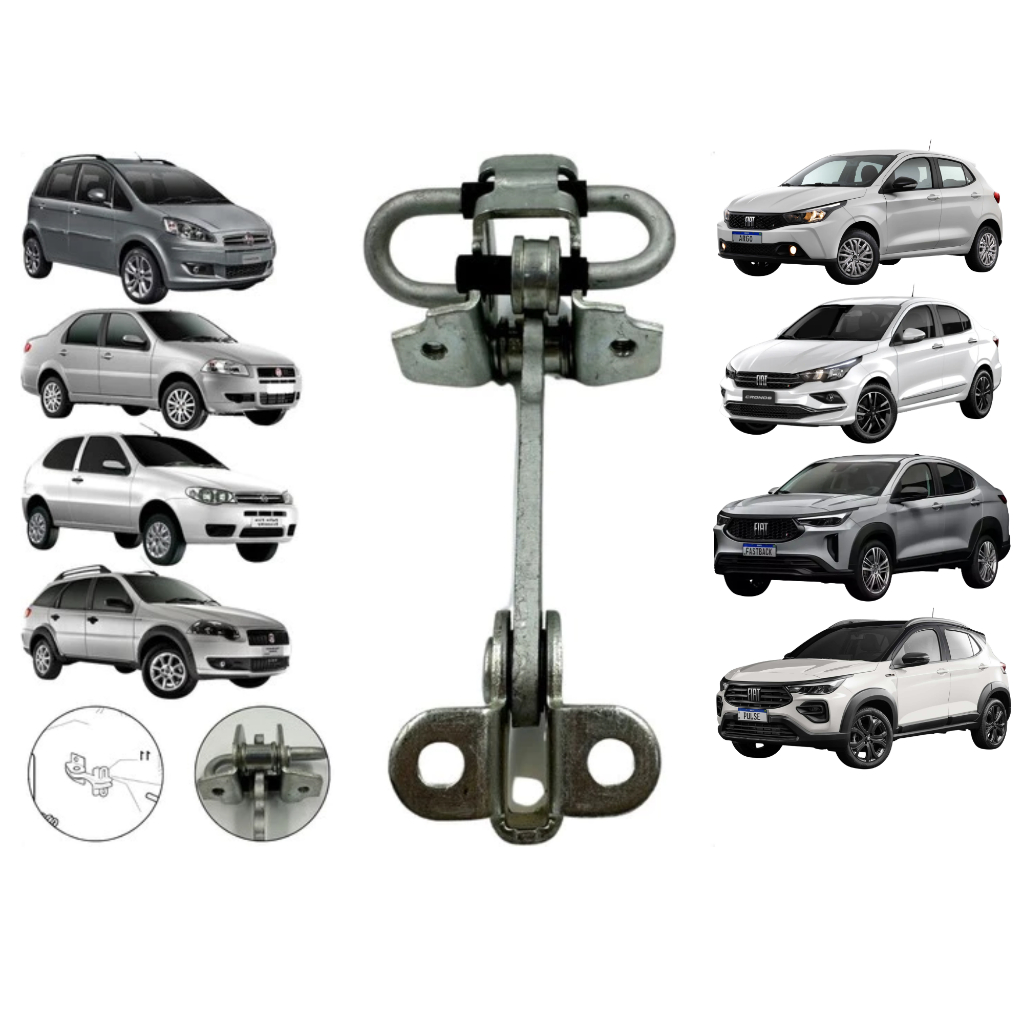 Limitador Da Porta Idea Palio Siena Palio Weekend Argo Cronos Fastback Pulse Original Fiat 51803055
