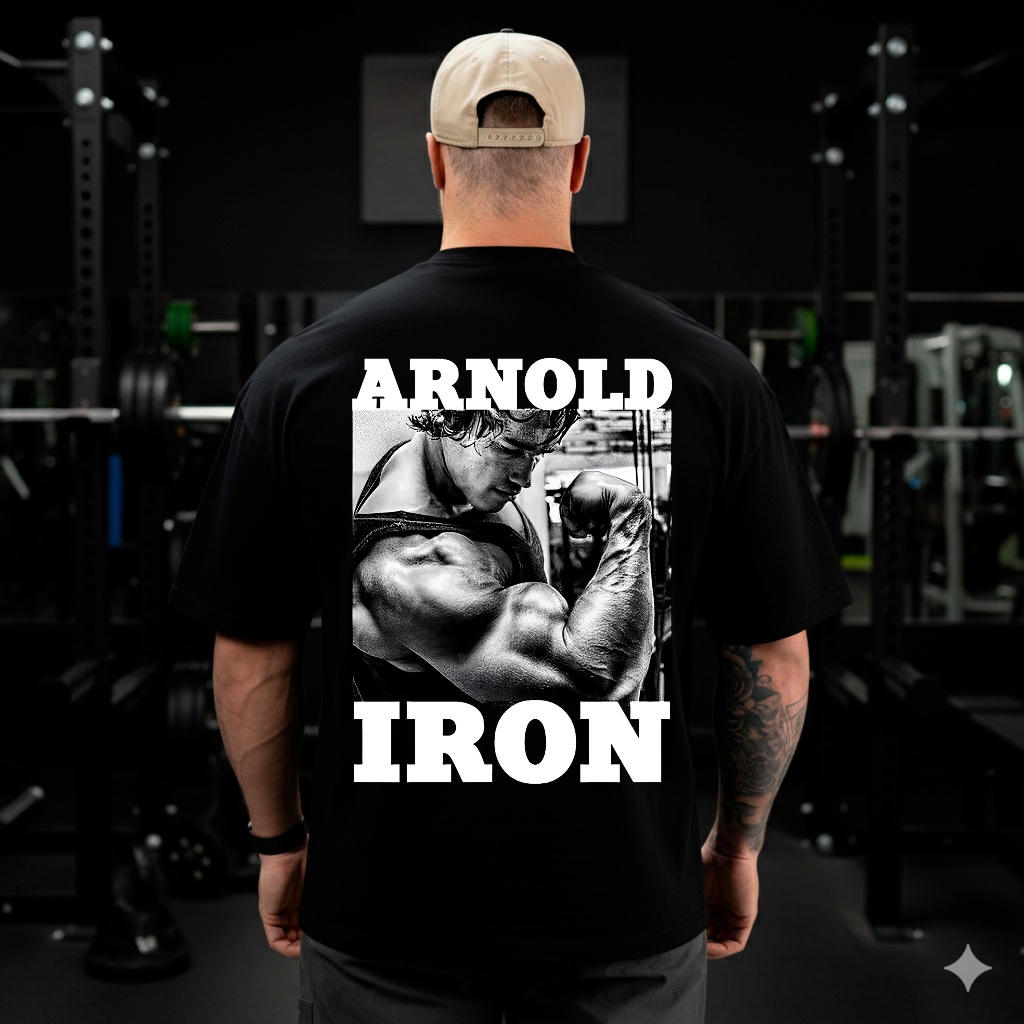 Camiseta Oversized Arnold Champion Olympia Musculação Academia