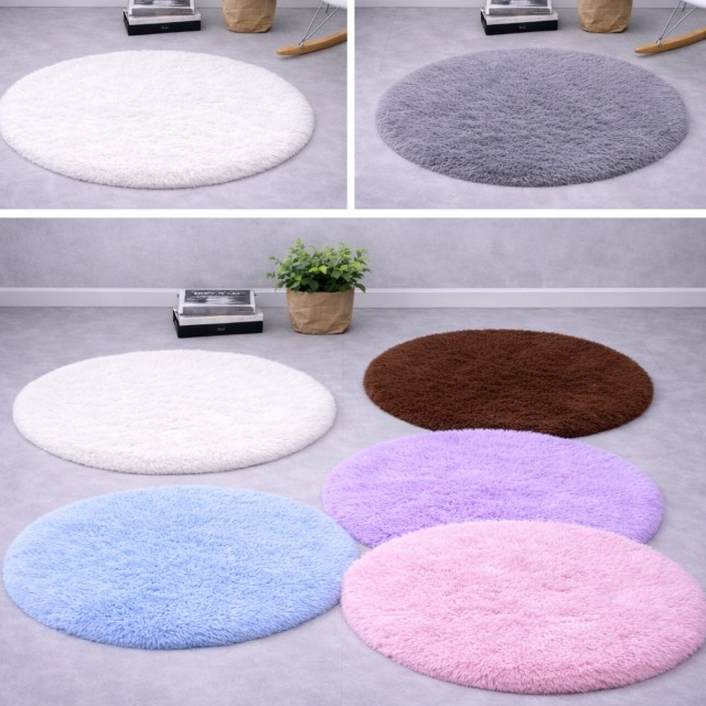 Tapete manta peludo para uma decoração elegante redondo para sua casa e para tirar fotos maravilhosas.