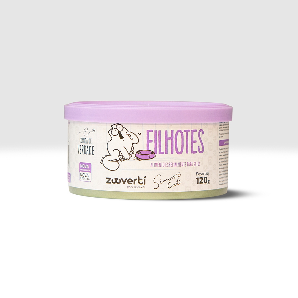 Alimento Natural Zooverti Simon's Cat para Gatos Filhotes 120 g