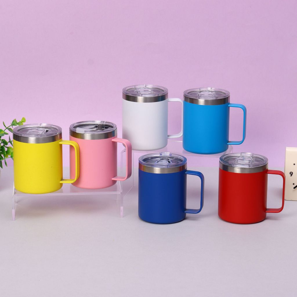 Caneca Térmica Premium 350ml Aço Inox com Tampa e Alça