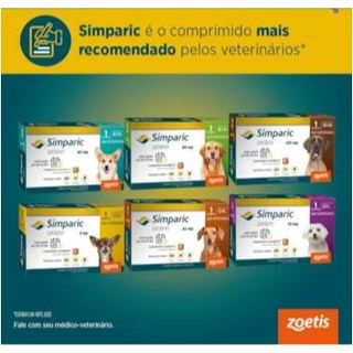 SIMPARIC ANTIPULGAS PARA CAES E GATOS DE VARIOS TAMANHOS 1 COMPRIMIDO