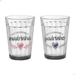 Jogo de Copo Americano Lembrancinha casamento Padrinho Madrinha 190 ml Personalizado