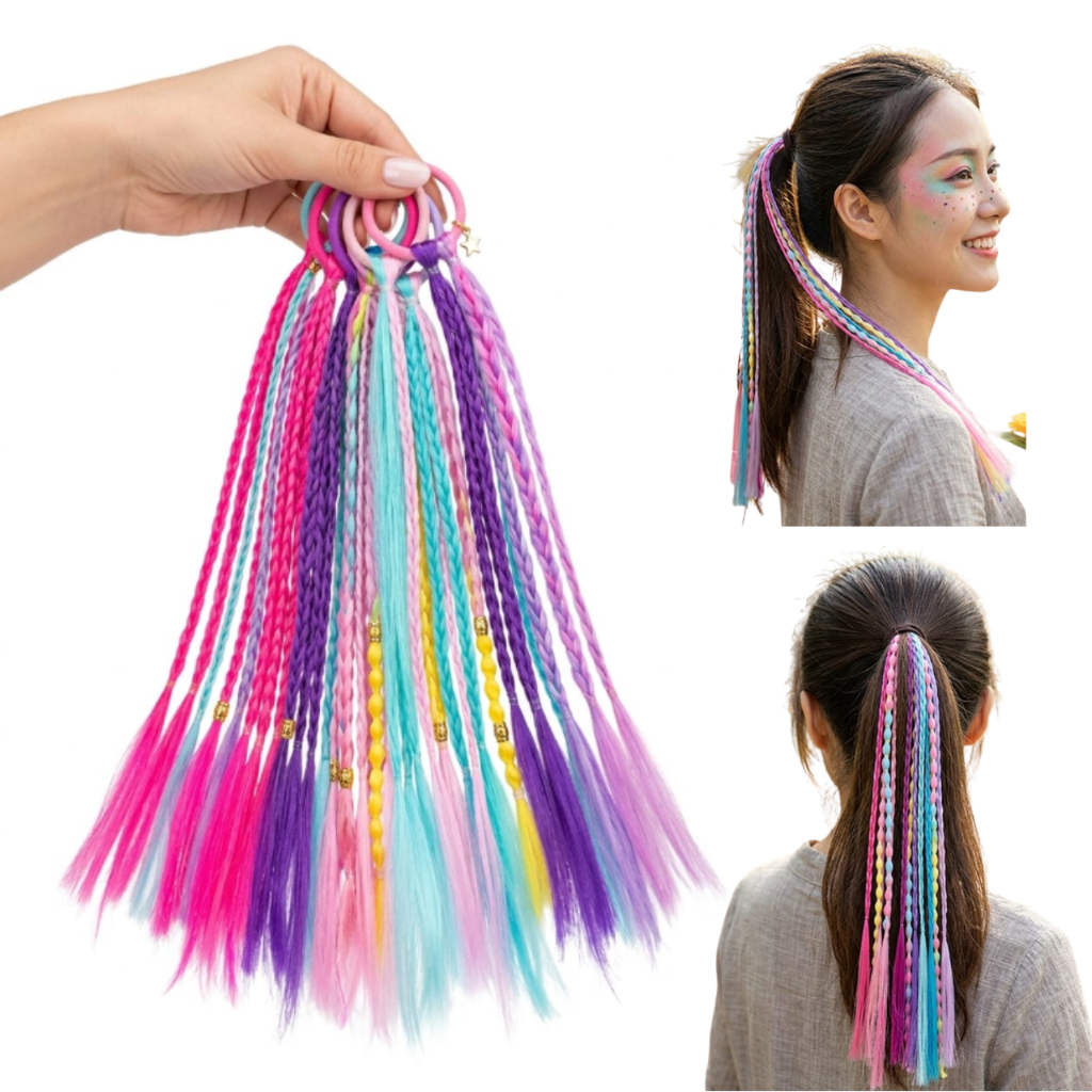 Kit 24 Xuxa Elástico Trancinha Junina Penteado