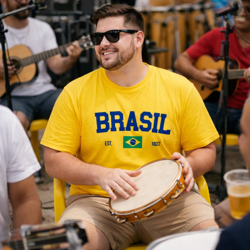 Camisa Camiseta Seleção Brasileira Extra Grande Plus Size Unissex
