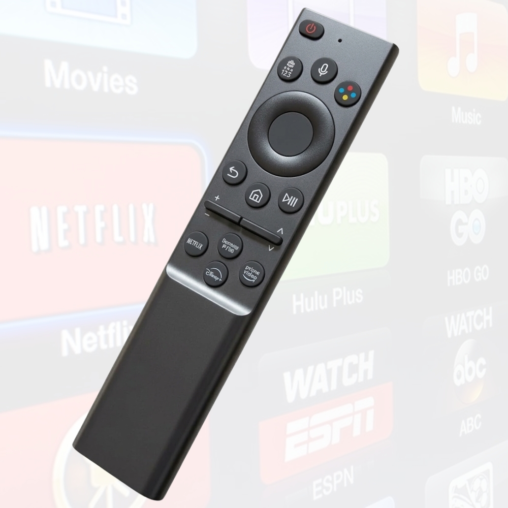 Controle Remoto Compatível para TV Samsung Modelos 4K, QLED, Crystal, Neo QLED e OLED Teclas Netflix, Prime, Globoplay