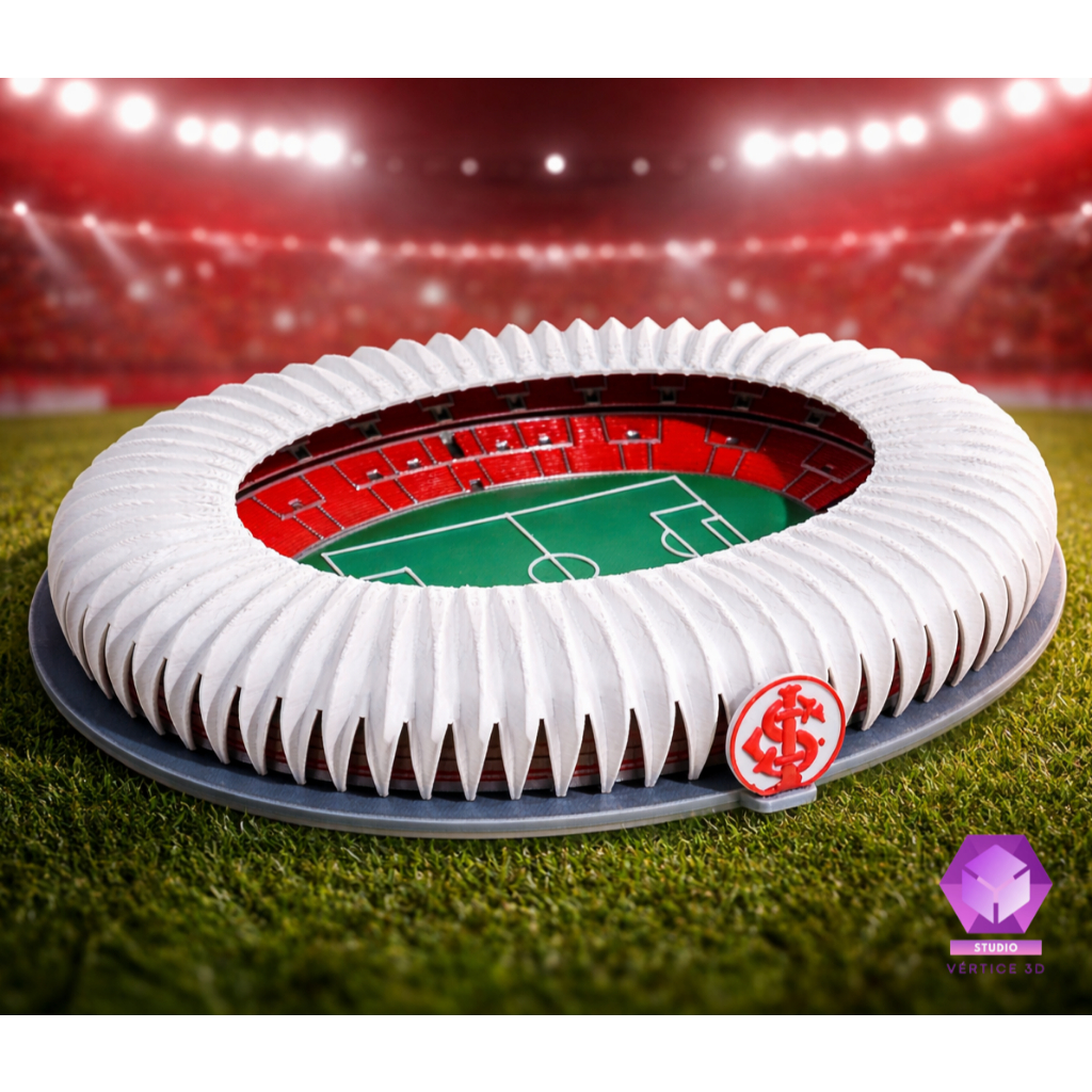 Miniatura Estádio Beira Rio Internacional Colorado Maquete Decorativo Presente Futebol
