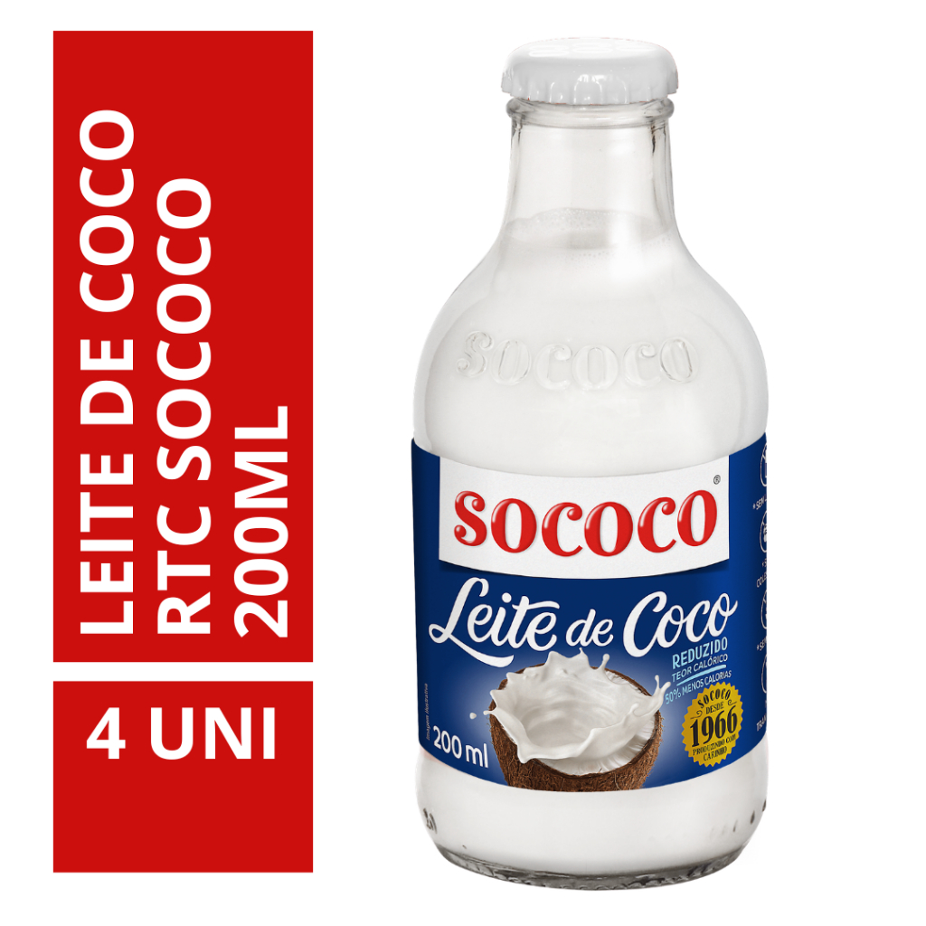 Leite De Coco RTC Sococo 200ml - 4 Unidades