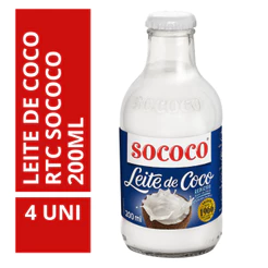 Leite De Coco RTC Sococo 200ml - 4 Unidades