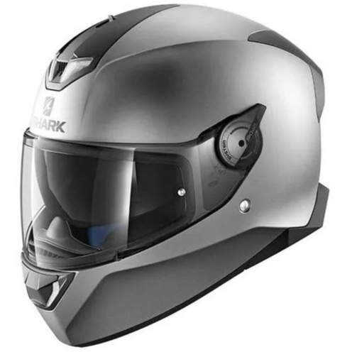 CAPACETE MOTO SHARK ORIGINAL D-SKWAL 2 BLANK CINZA FOSCO ESPORTIVO +OCULOS SOLAR INTERNO