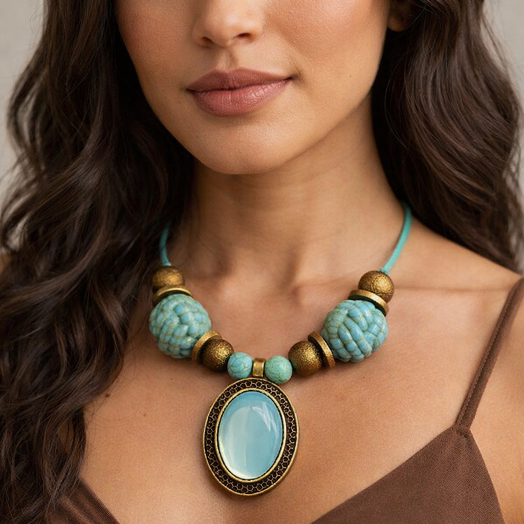 Colar - Cordão Camurça Camafeu em Oferta na Shopee