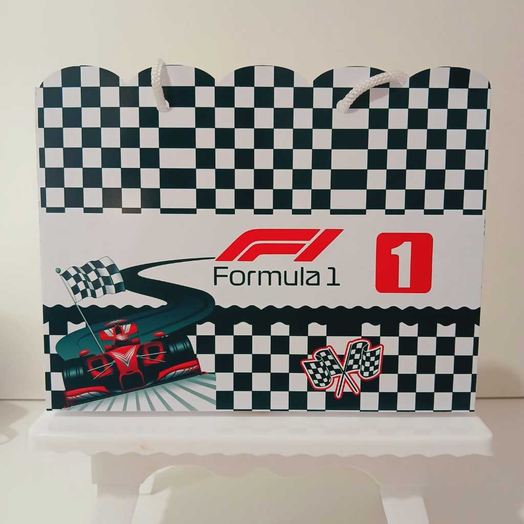 Sacolinha Personalizada Fórmula 1 Carrinhos | Lembrancinha de Aniversário - PEGUE E MONTE - PRONTA ENTREGA