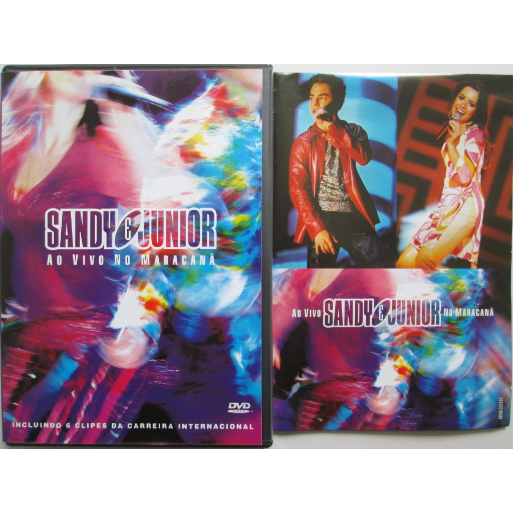 DVD - SANDY & JUNIOR / Ao Vivo No Maracanã / + Encarte De 8 Paginas Tipo Poster / Impecável / Original / Raríssimo