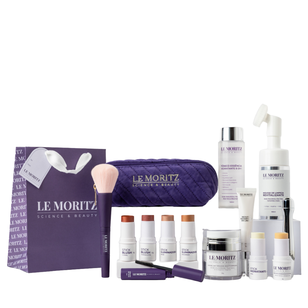 Kit Completo para Tratamento de Pele Madura e Maquiagem 12 Itens LeMoritz Maquiagem, Limpeza e Hidratação
