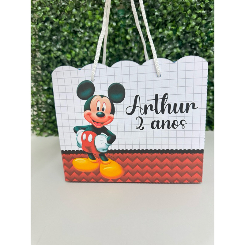 Sacolinha personalizada Mickey/ lembrancinhas Mickey/ kit festa aniversário Mickey/ PEGUE E MONTE/ envio rápido/