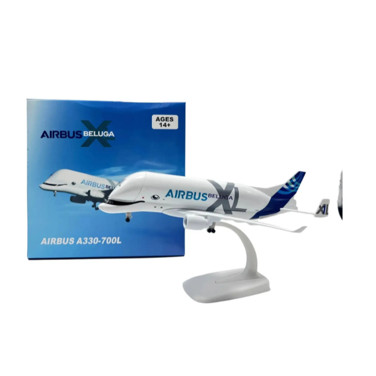 Miniatura Avião Airbus A300-600st Beluga Metal 20cm