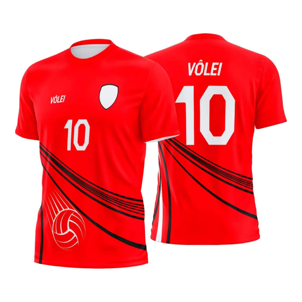 Camisa Vôlei Dry Fit Personalizada Nome e Número | Ideal para Times e Treino