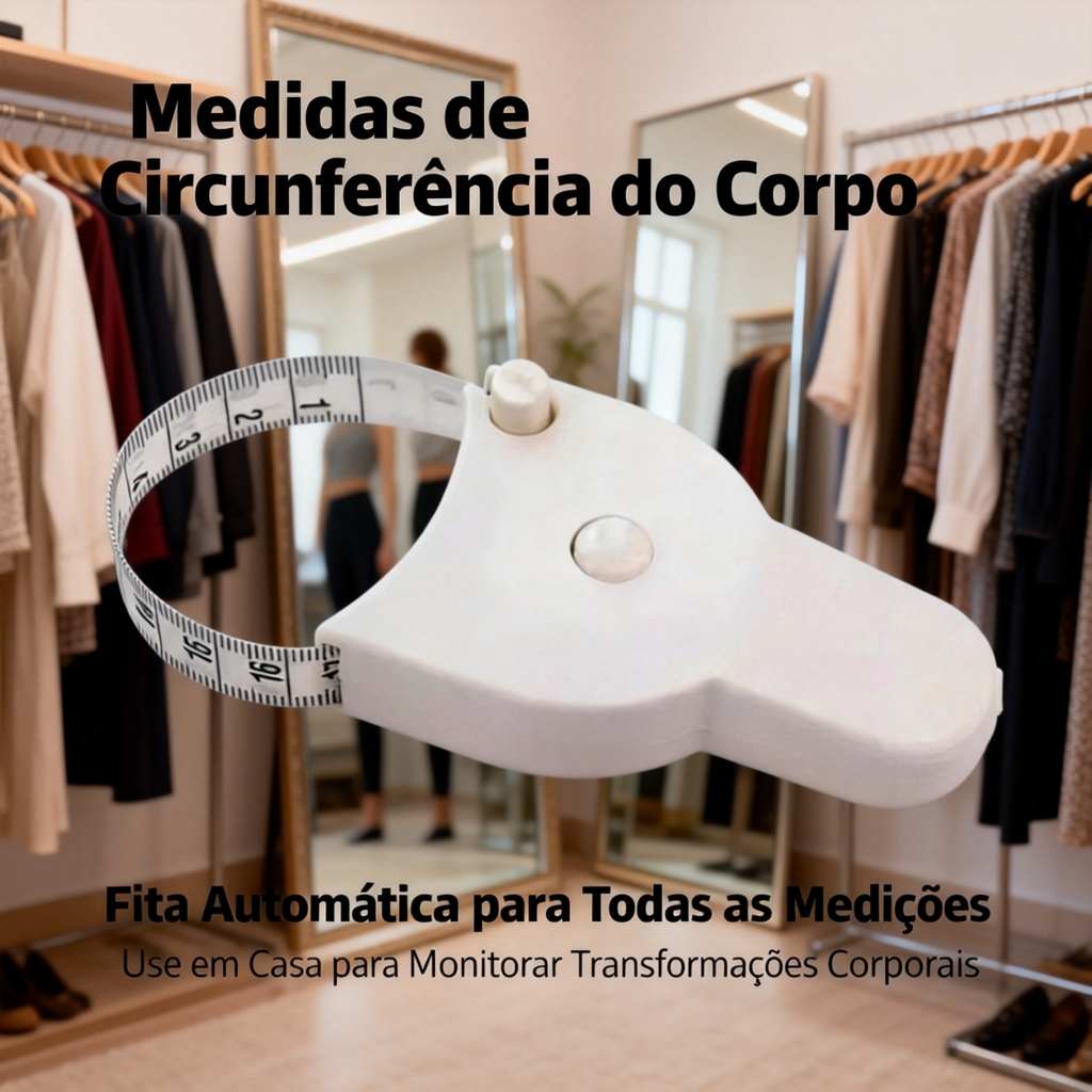 Fita Métrica Corporal Automática Ergonômica – Medição Fácil e Precisa para Acompanhamento de Saúde, Emagrecimento em Oferta na Shopee