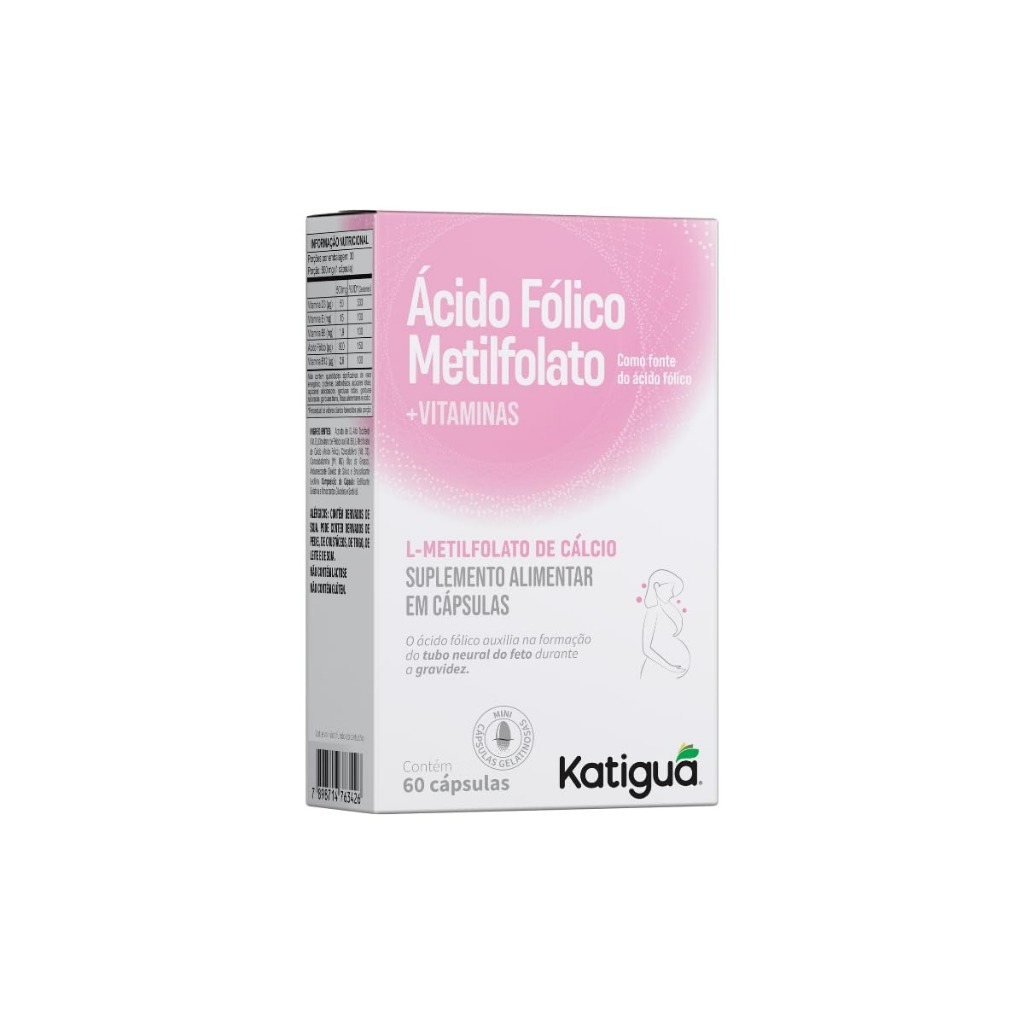 Acido Folico Metilfolato + Vitaminas 30 Cápsulas Katigua
