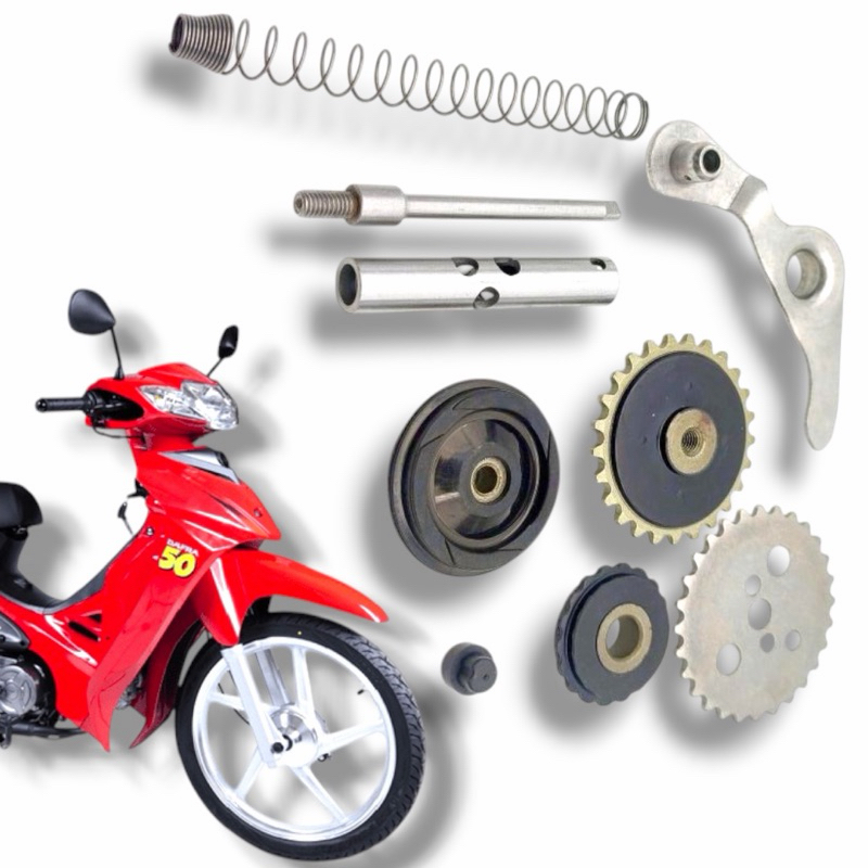 Tensor Da Corrente Comando Guia Engrenagem Dafra Zig 50 Kit