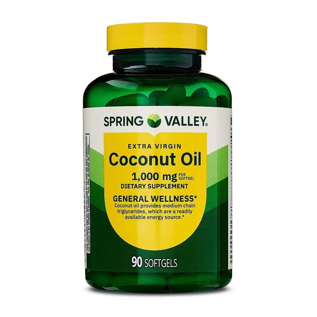 Óleo De Coco Spring Valley 1000 Mg 90 Cápsulas