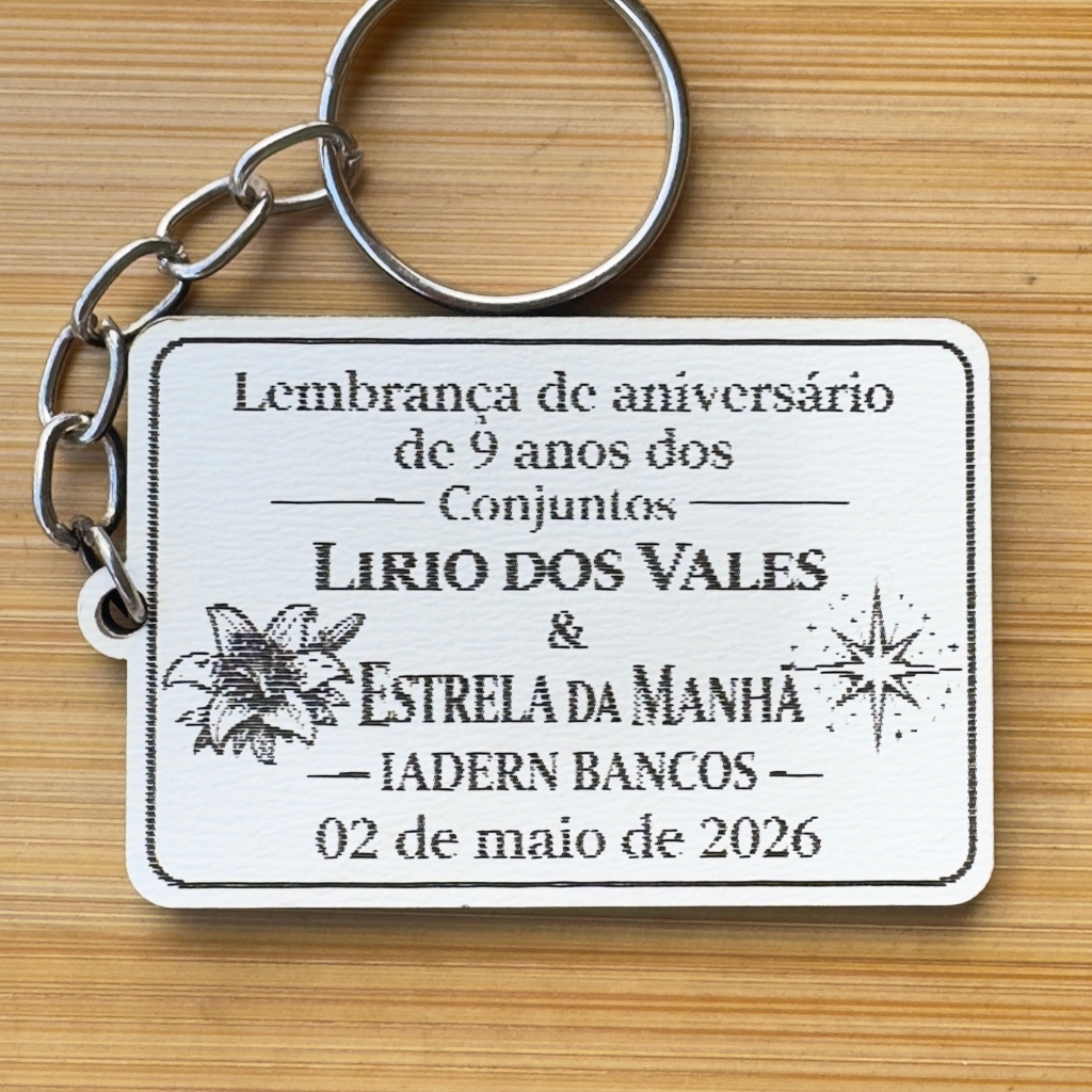 Kit Chaveiros Igreja Aniversário Ministério MDF Personalizado Lembrança Evento Personalizado MDF