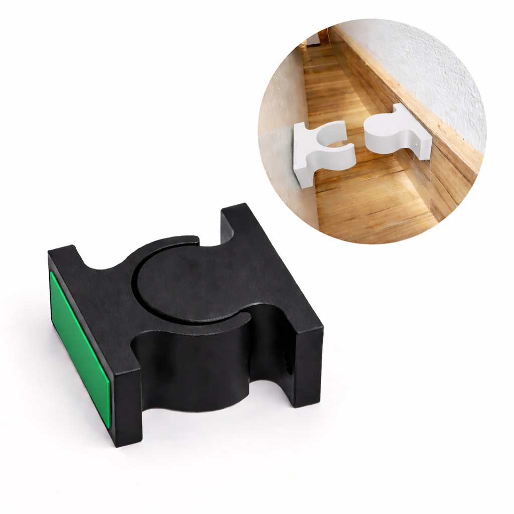 Trava Porta Adesiva Sem Furo Antibatida Fixador com Fita Dupla Face