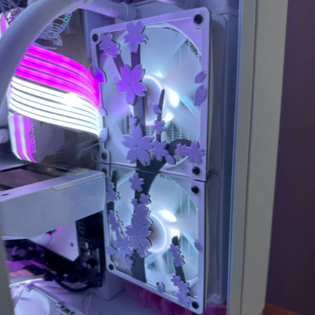 Grade Ventoinha 240mm Sakura Cerejeira | Fan Grill Cover Fan PC Gamer | Mod | Impressão 3D
