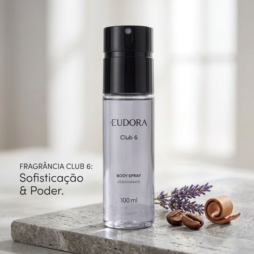 Body Spray Club 6 Eudora Masculino 100ml Original Perfume Desodorante Fragrância Marcante