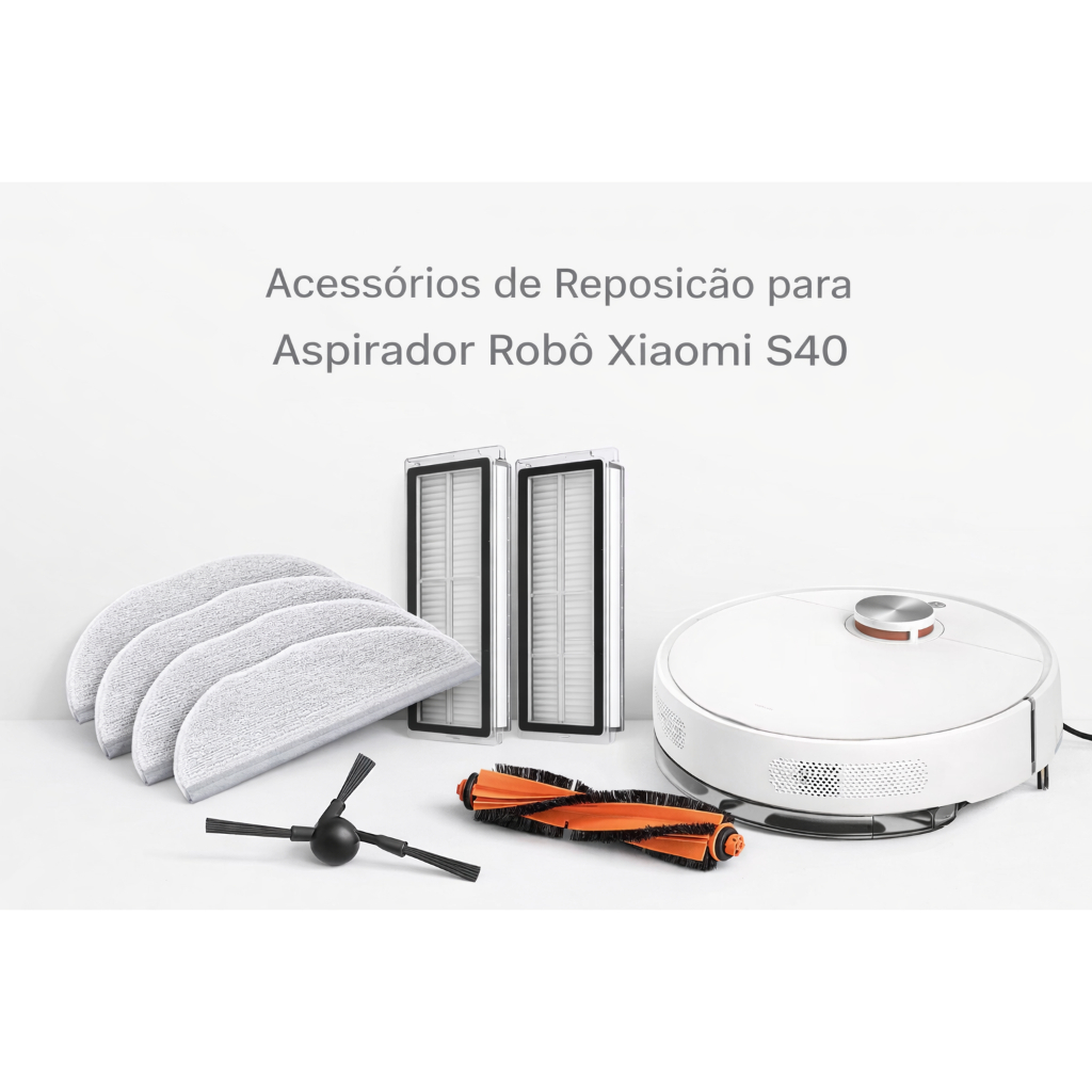 Imagem Acessórios de Reposição  Aspirador Robô Xiaomi S40 PANO MOP /FILTRO HEPA/ESCOVA principal/lateral