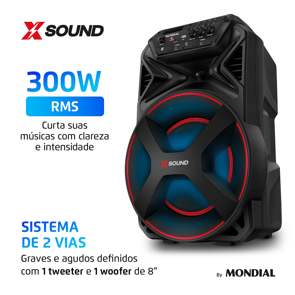 Caixa de Som Amplificada Mondial Cm-300-n Bivolt · foto 2