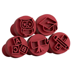 Kit Carimbo Marcador Brigadeiro ESCOLA ABC Molde Festa Confeitaria Aniversário Doces
