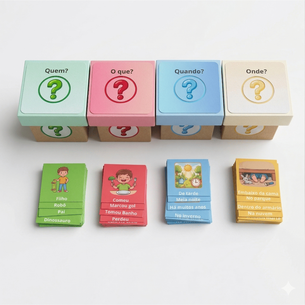 Jogo Educativo de Alfabetização e Escrita Criativa Fábrica de Frases